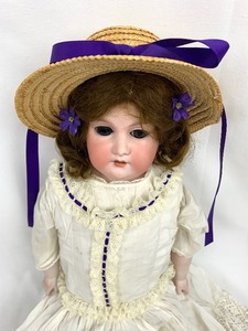 lot 2 image: Rare Antique Armand Marseilles 201013 Voice Box Doll w JDK  Stuffed Cork Body, 26.5 Tall