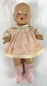 lot 17 image: Antique Composite Doll, 16.5 Tall
