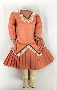 lot 25 image: Antique German Doll Body, Beautiful Clothing and Wig 17