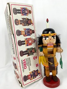 lot 54 image: Rare Christian Ulbricht Native American Nutcracker, 12 Tall- Germany
