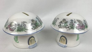 lot 65 image: Two Bunny-Themed Elizabethan Staffordshire Bone China Banks