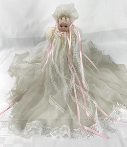lot 92 image: Elsie Massey Porcelain Doll in Christening Gown