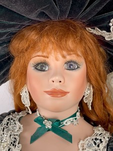 lot 184 image: Large Welden Museum of Fine Collectibles Porcelain Doll by Rustie - Cimmaron, 39 Tall