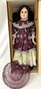 lot 202 image: World Gallery Cottage Path Porcelain Doll - Raspberry