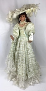 lot 188 image: Large Welden Museum of Fine Collectibles Porcelain Doll by Rustie - Hallie, 42 Tall
