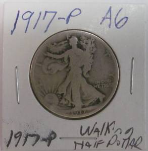 lot 15 image: Walking liberty half dollar
