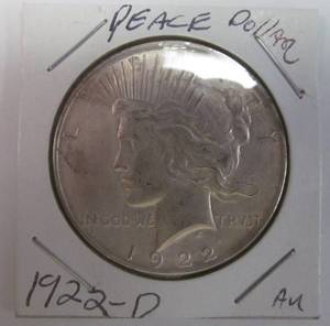 lot 45 image: Peace dollar coin