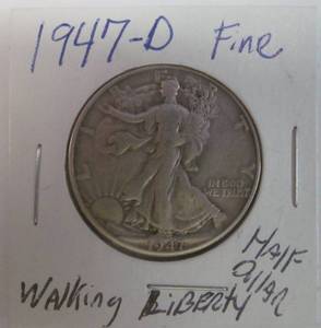 lot 26 image: Walking liberty half dollar