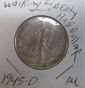 lot 13 image: Walking liberty half dollar