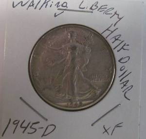 lot 14 image: Walking liberty half dollar