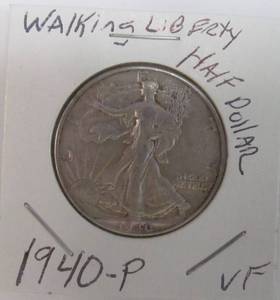 lot 25 image: Walking liberty half dollar