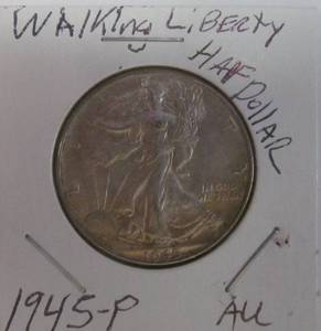 lot 22 image: Walking liberty half dollar