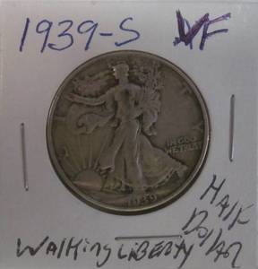 lot 19 image: Walking liberty half dollar