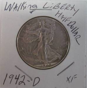 lot 20 image: Walking liberty half dollar