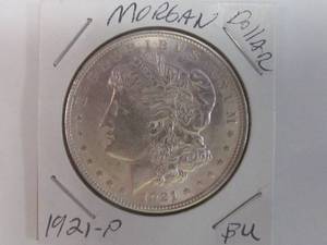 lot 38 image: Morgan dollar coin