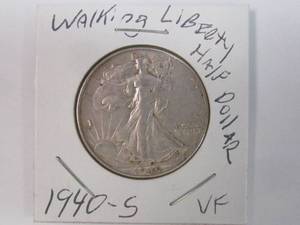 lot 18 image: Walking liberty half dollar