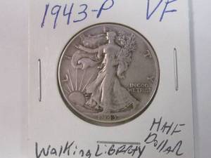 lot 21 image: Walking liberty half dollar