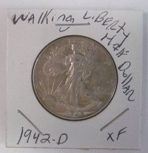 lot 16 image: Walking liberty half dollar