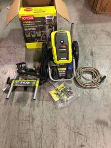 lot 15 image: Ryobi 2,300 PSI 1.2 GPM High Performance Electric Pressure Washer in working condition see all pictures