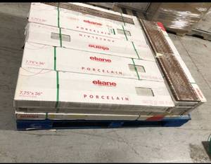 lot 18 image: Eliane Safari Glacier 8 in. x 36 in. Glazed Porcelain Floor and Wall Tile (11.52 sq. ft.  case) (19 boxes) see all pictures