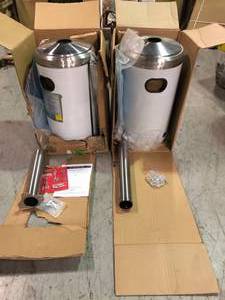 lot 22 image: lot of 2 Hampton Bay 48000 BTU Stainless Steel Patio Heater customer returns see all pictures