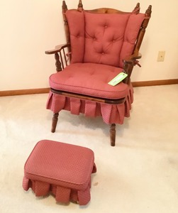 lot F023 image: Chair And Footstool