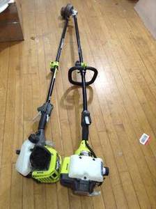 lot 34 image: Ryobi string trimmer - set of 2 - mixed condition - see pictures