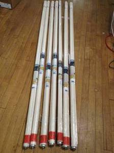 lot 60 image: Cut-to-Size Cream Cordless Room Darkening Fade resistant Roller Shades by hampton bay - set of 7 see pictures
