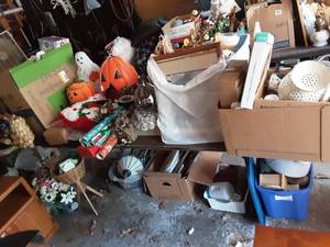 lot 83 image: Table & Contents Seasonal & Home Decor, Includes Table & All Under