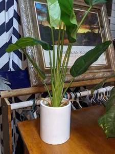 lot 126 image: Three Faux Potted Plants
