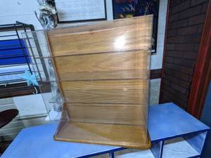 lot 128 image: Wall Mount Wood and Lucite Display Case