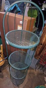 lot 32 image: Wrought Iron 4 Tier Plant Stand