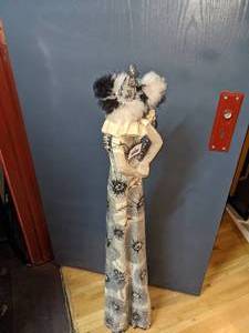 lot 49 image: Unusual and Somewhat Creepy Tall Jester Clown