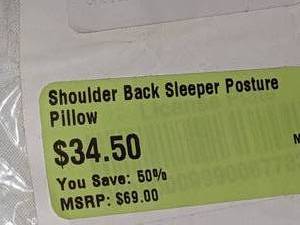 lot 85 image: Company Store Shoulder Back Sleep Posture Pillow & Hypo-Allergenic Travel Pillow