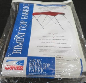 3 BOW BIMINI TOP FABRIC WITH MATCHING STORAGE BOOT