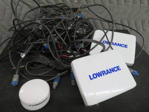 MISC CABLES  TRANSDUCERS  2 LOWRANCE FISH FINDERS