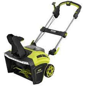 lot 29 image: 40V Brushless 21 in. Cordless Electric Snow Blower with (2) 5.0 Ah Batteries and Charger by RYOBI- open box not used - see pictures