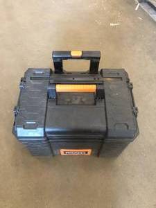 lot 12 image: Pro Gear Cart Tool Box in Black by RIDGID- customer return - see pictures