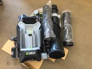 lot 14 image: EGO POWER 600-CFM 56-Volt 145-MPH Brushless Backpack Cordless Electric Leaf Blower (Battery Not Included)- open box not used - see pictures