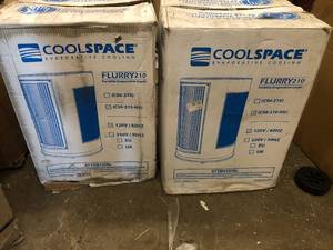 lot 18 image: Cool-Space Flurry, CS6-210- set of 2 - open box not used - see pictures