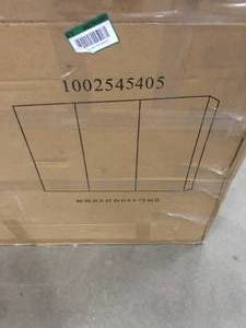 lot 41 image: 48 in. W x 31 in. H Frameless Recessed or Surface-Mount Tri-View Bathroom Medicine Cabinet with Beveled Mirror by Pegasus- open box not used - see picture