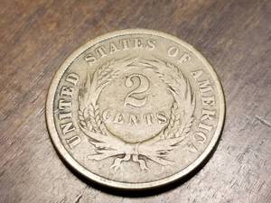 1866 US TWO CENT PIECE