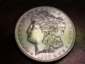 1888-S MORGAN SILVER DOLLAR BU-UNC