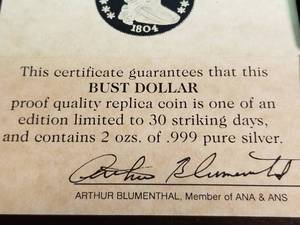 2 TROY OZ. .999 FINE SILVER 1787 BRASHER GOLD PLATED DESIGN