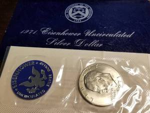 1971-S PROOF 40% SILVER EISENHOWER DOLLAR BLUE PACK