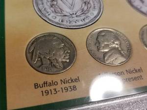 AMERICAN NICKELS OF THE 20TH CENTURY 4 COIN SET IN PLASTIC