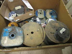 lot 115 image: ASSRTD. PARTIAL SPOOLS OF WIRE, ASSRTD. GAUGES