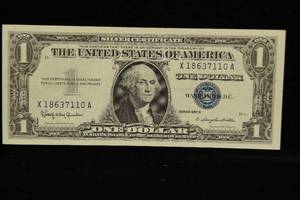 1957 B Blue Seal $1 Silver Certificate