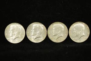 (4) 40% Silver Kennedy Half Dollar Coins