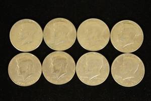 (8) Kennedy Half Dollar Coins